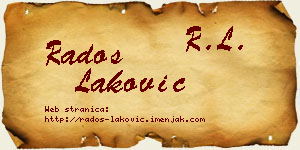 Radoš Laković vizit kartica